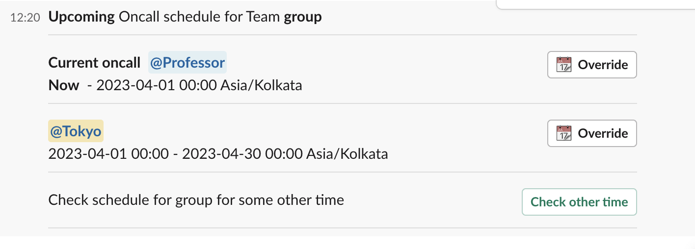 On-Call Schedule